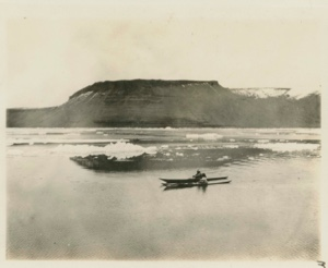 Image: 2 Eskimos [Inughuit] in kayaks